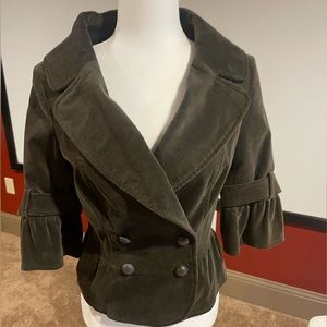 Zara moss green velvet jacket, Sz M